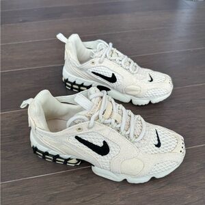 Stussy x Air Zoom Spiridon Caged 2 Fossil size 7 womens 5.5 men